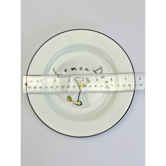 Pottery Barn Martini Appetizer Salad Dessert Plates Set Of 4 Cocktail Party - Picture 11 of 11